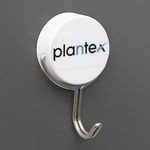 Plantex Stainless Steel Magnetic Rotating Hooks/Self Adhesive Hook/Robe Hooks for Bathroom/Cloth Hanger for Wall - Pack of 3 (White)