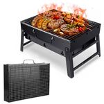 BBQ Barbecue Grill Portable Folding Charcoal for Camping Garden Outdoor Cooking Fun by Crystals®