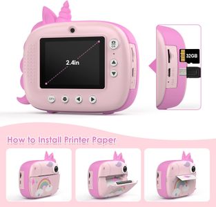 HiMont Kids Instant Print Camera – Pink Portable Photo Printer