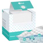 Ditoi Disposable Face Towels, Super Soft and Thick Gentle Exfoliation Clean Dry Wipes XL, Biodegradable Daily Facial Wash Cloth, Face Towelette for All Skin Types, 10"×12" 50 Count