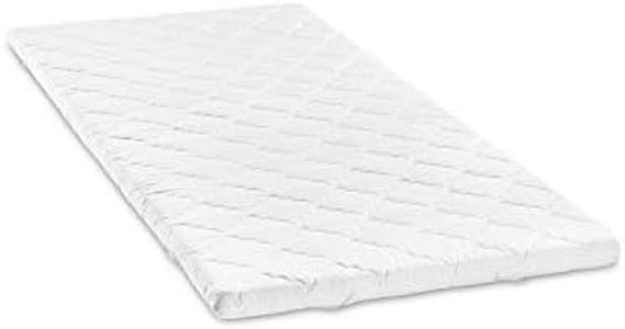 Bodyprotect Matratzenauflage Topper Komfortschaum 90 x 200 x 6 cm, waschbar bis 60 Grad, weiß