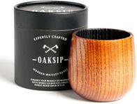 Oaksip The Original Charred Wooden Bourbon Drinking Glass Bourbon Gifts for Men | Charred Wooden Old Fashioned Glass | Great Whiskey Gifts for Men, Dad, or Brother | Gifts For Men Who Have Everything