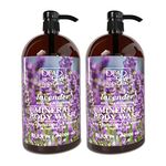 Dead Sea Collection Lavender Shower Gel - with Pure Sea Minerals and Lavender Oil - Gentle Cleanses and Moisturizes Skin - Pack of 2 (2000 ml.)