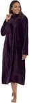 INSIGNIA Ladies Zip Tradional Dressing Gown (Purple Wave Zip Up,16-18)