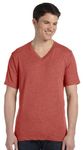 Bella Canvas Unisex Triblend Short-Sleeve V-Neck T-Shirt M Clay Triblend