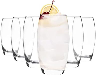 Lav 6X Clear 510ml Empire Highball Glasses - Tall Hi Ball Water Gin Juice Cocktail Drinking Glassware Tumblers Set of 6