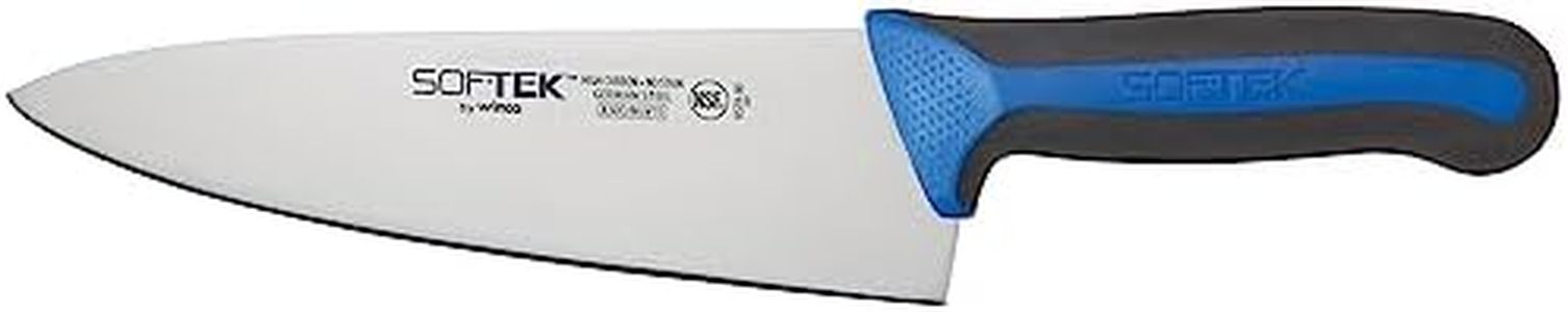 WINCO KSTK-80 Cooks Knife 8 inch, Silver/Black/Blue