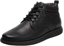 Bruno Marc Men's Mid Top Chukka Sneaker Lace Up Dress Boot Business Casual Shoes All Black Size 9.5 M US Grand-high