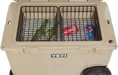 2-Pack Cooler Basket for YETI Tundra Haul, Double Cooler Rack for Double Storage, Dry-Goods Basket for YETI Wheeled Coolers (Cooler NOT Included) (Yeti Wire Basket Coated)