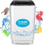 Nictemaw Portable Washing Machine 17.8Lbs Capacity Portable Washer with Drain Pump 2.3Cu.ft Full-Automatic Compact Washer with 10 Programs 8 Water Level for Home, Apartment, RV, Dorms