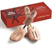 RED MOOSE Shoe Trees - 100% Cedar - Full Toe Smooth Wooden Shoe & Boot Trees for Men - Wood Shoe Crease Protector - Cedar Shoe Inserts - Leather Dress Shoe Stretcher and Form Shaper - Medium