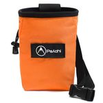 Psychi OG Chalk Bag with Storage Pocket and Waist Starp For Rock Climbing Bouldering (Orange)