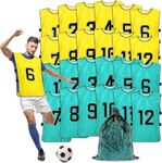 24 Pcs Scrimmage Vest Soccer Pinnies Training Pennies Football Jerseys Youth Team Practice Vests Sports Bibs for Youth Adult Sports Basketball, Soccer, Football, Volleyball