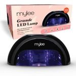 Mylee Grande LED Gel Nail Polish Drying Lamp, 5-Finger Convex Curing Technology with Removable Base, Low Heat Mode and Digital Countdown Screen