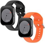 JYMYI 2 Pieces Replacement Bands Watchbands for CMF by Nothing Watch Pro Watch Strap Bracelet, Silicone Wristband Armband for CMF by Nothing Watch Pro Watch Band Wristwatch Strap 22mm (black orange)