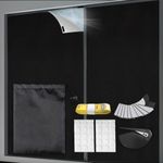 Blackout Blind, Blackout Blinds Stick on, Blackout Blinds, Large 100% Blackout Material, No Drill Blinds Black Out Portable Blackout Blind Cut to Any Size (Silver PU, 145 * 300CM)