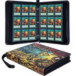 DRZERUI Card Binder for YuGiOh Card - Holds 900+ Yu-Gi-Oh Trading Cards, 9 Pocket Card Holder Book with Sleeves Compatible with Yugioh Cards