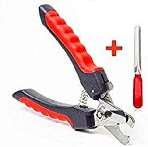 Home Bargains Dog nail cutter clipper and filer | Claw & nails clippers grinder grooming trimmer for small, medium, large dogs and cats, red