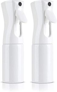 Hair Spray Misting Bottle - Ultra Fine Continuous Mist Sprayer For Hairstyling, Cleaning, Plants & Skin Care Hair Spray Bottle with Trigger, Continuous Spray Water Bottle - White (200ML,2PC)