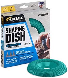 Kutzall Extreme Shaping Dish - Medium, 4-1⁄2" (114.3mm) Dia. X 7⁄8" (22.2mm) Bore - Woodworking Angle Grinder Attachment for DeWalt, Bosch, Milwaukee, Makita. Abrasive Tungsten Carbide, DW412X70