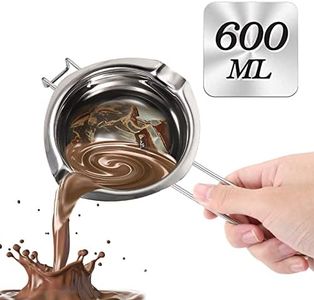 Double Boiler - 600ML Stainless Steel Melting Pot with Heat Resistant Handle, COHOOP 304（18/8）Large Baking Tools for Melting Chocolate, Butter, Candy and Candle