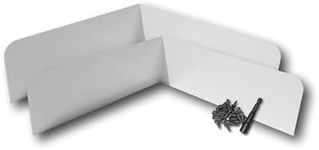 Eagle 1 Rain Gutter Valley Splash Guards, Straight or Bent (2 Per Order) Includes Screws and 1/4" Bit Driver (Classic Bent, White)