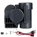 AOLIHAN Air Horn - 150DB Super Loud horn kit for Car, Motorcycle, Truck, Boat, & Pickup - 12V Train horn with Horn Cover,Compatible with motorbike(Black Shell,12V)