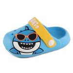 Cheerful Mario Baby Boys Girls Clogs Toddlers Garden Shoes Little Kids Beach Pool Slippers Summer Sandals Shark Blue 10/11 UK Child