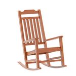 Flash Furniture Winston All-Weather Poly Resin Rocking Chair in Red