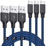 Micro USB Cable 3ft, 3Pack 3FT Nylo