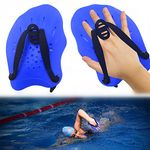 Winmany 1 Pair Hand Paddles for Swimming Swim Paddles with Adjustable Straps Power Strength Training Aid Pool Exercise Equipment Accessories for Adults Kids Children Unisex (Blue), One Size