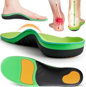 WEKUBA Arch Support Insoles, Plantar Fasciitis Insoles For Men Women, Heavy Duty Flat Feet Pain Relief Orthotic Running Athletic Work Boot Insoles For Standing All Day (M (42-44))