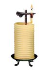 Candle by the Hour 80-Hour Vertical Candle, Eco-Friendly Natural Beeswax with Cotton Wick