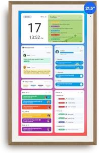 ApoloSign 21.5-inch Digital Calendar: Dual Mode Calendar with Google Play & Multi-calendar Sync, Electronic Planner & Chore Chart, Smart Touchscreen, Interactive Display for Family Schedules (Teak, 21.5")