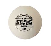 Stag 2 Star White Table Tennis (T.T) Balls| Advanced High Performance 40+mm Ping Pong Balls for Training, Tournaments and Recreational Play| Durable for Indoor/Outdoor Game - White Pack of 6