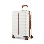 Assembly Hard-Sided Large Check-in Suitcase (73 cms) | Polycarbonate Lightweight Trolley Bags for Travel with Keyless TSA Lock and Silent Spinner Wheels- Sand White-Odyssey