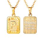 U7 Men Gold Plated Best Friend Necklace for Teen Girls Personalised Womens Necklaces