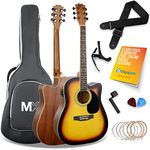 MX by 3rd Avenue Performance Series Electro-Acoustic Guitar Full Size Guitar Package with Sunburst Cutaway Spruce Top