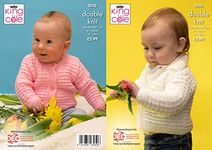 King Cole Double Knit Baby DK Charity Knitting Pattern Round Neck or Collar Cardigan (1010)