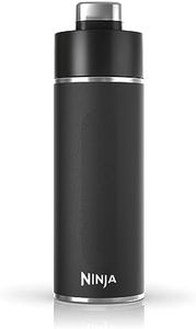 Ninja Thirsti 24oz Travel Bottle for Sparkling Drinks, Fizzier Longer, Leak Proof, 24 Hours Cold, Dishwasher Safe, Insulated Tumbler, Black, DW2401CBK (Canadian Version)