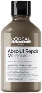 L’Oréal Professionnel, Absolut Repair Molecular Hair Shampoo, Sulfate-Free, Repairs Damage and Restores Strength, For All Damaged Hair Types, SERIE EXPERT, 300 ml