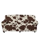 AFPANQZ Brown Cow Print Furniture Protector Cover for Home Office Hotel Decortion Protector Covers for Sofa Long Chair Soft Sofa Slip Covers Seater Brown