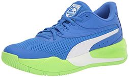PUMA Men's Triple Basketball Shoe, Bluemazing-Green Glare, 11 UK