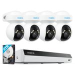 Reolink 4K Security Camera System with PT Auto-Tracking, 355°Pan 50°Tilt, 4K PoE Cameras Home Surveillance Wired Outdoor, Smart AI Detection, Spotlights & 2-Way Audio, 8CH NVR 2TB HDD, RLK8-800PT4