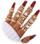 KISS WIFE Gold Knuckle Rings Set fo