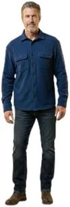 DudeRobe One Second Flannel – Men’s Magnetic Flannel Shirt with Hidden Closures | Soft Throw-On Indoor Shirt for Lounging, WFH, Mornings, Errands & More | Fastest Shirt in The West (Blue Plaid, XL)