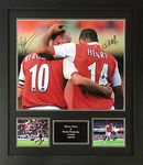 Dennis Bergkamp and Thierry Henry signed and Framed Arsenal 16x20 inch photo with COA and proof