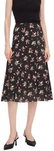 GOELIA Women's 16MM Mulberry Silk Floral Print A-Line Midi Skirt Summer Boho Maxi Skirt for Work Casual Vacation Outfits 2026
