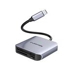 LENTION USB C to CF Type-I/SD/Micro SD Card Reader, SD 3.0 Adapter Compatible 2021-2016 MacBook Pro 13/15/16, New Mac Air/iPad/Surface, Samsung, More, Stable Driver Certified (CB-C8s, Space Gray)