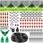 Ulable Irrigation System Kit 40m/131ft Greenhouse Micro Automatic Watering System Drip Irrigation Hose+158PCS Self Watering System for plants DIY Plant Watering Devices for Garden, Lawn, Patio